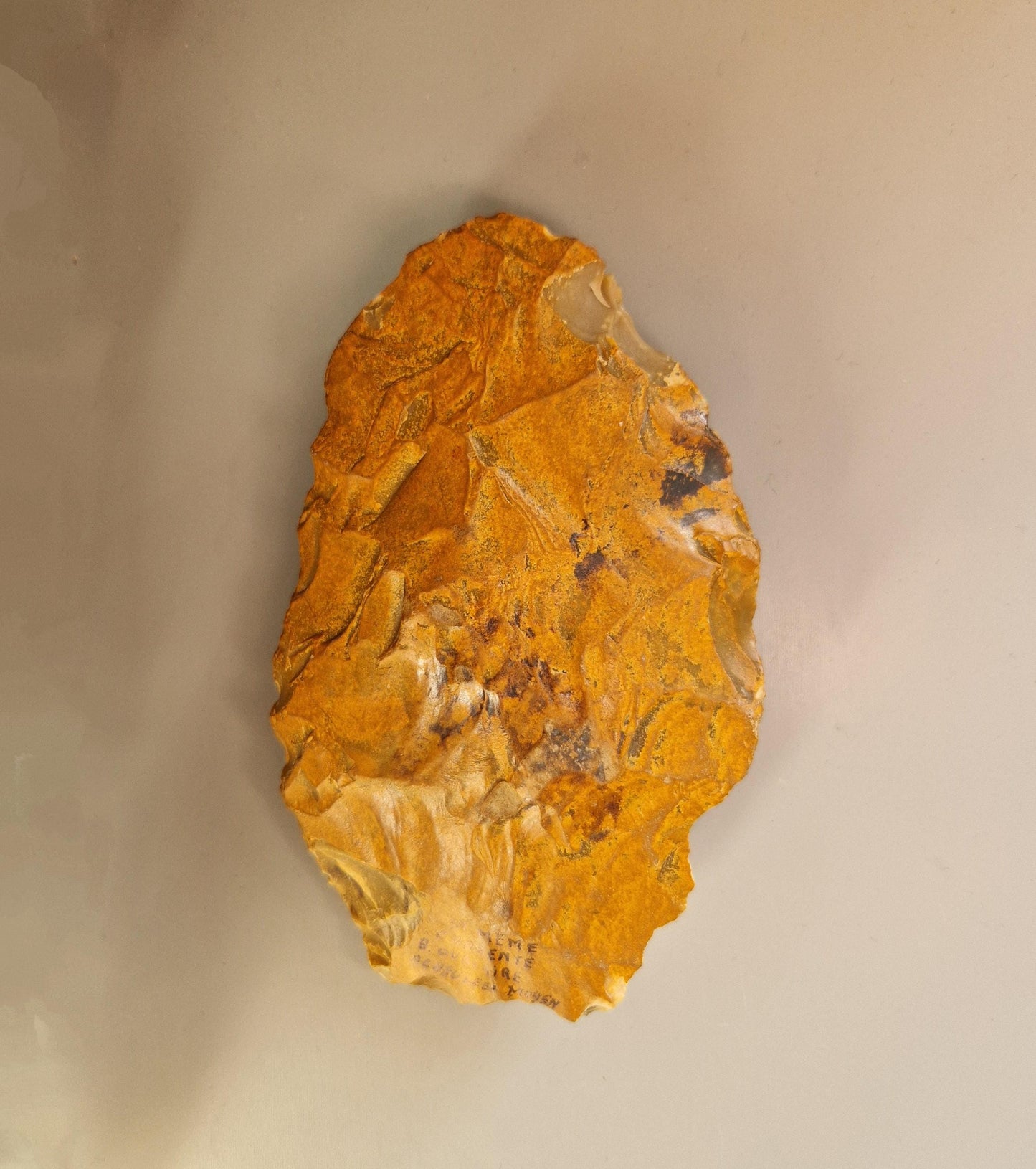 Large Lower Palaeolithic Acheulean Flint Handaxe / Biface. From Saint-Même-les-Carrières, Charente- France. Stoneage