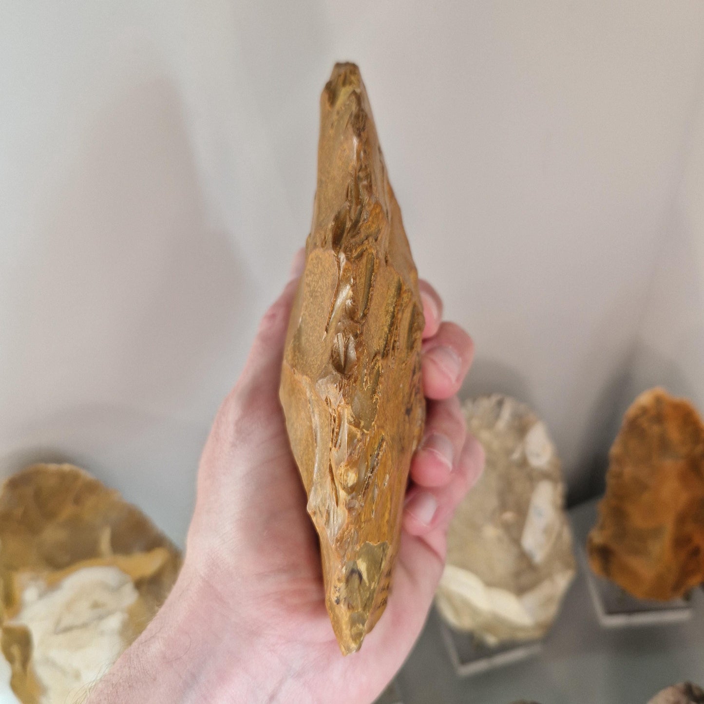 Large Lower Palaeolithic Acheulean Flint Handaxe / Biface. From Saint-Même-les-Carrières, Charente- France. Stoneage