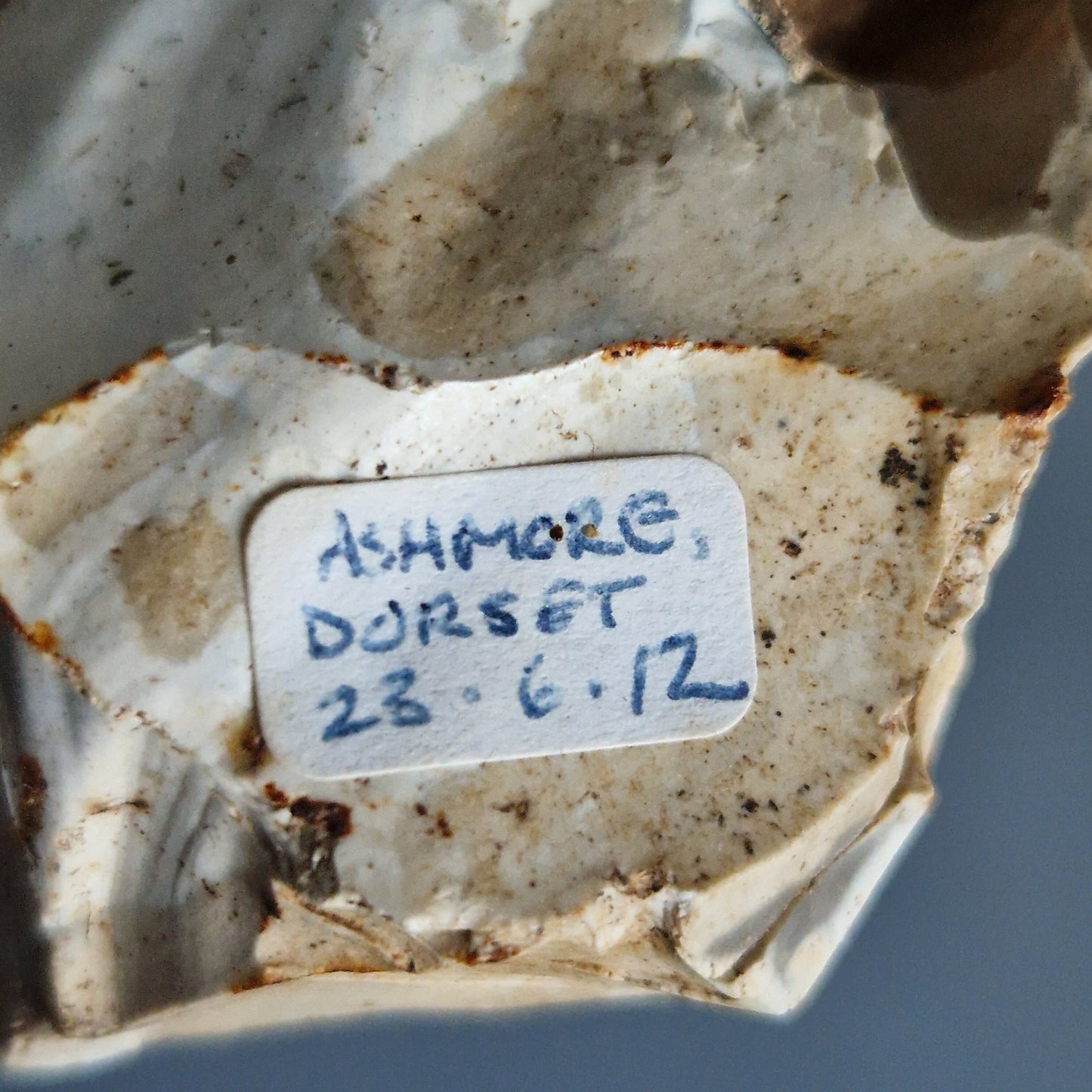 English Lower Palaeolithic Flint Handaxe From Ashmore, Dorset, England. UK Stone Age