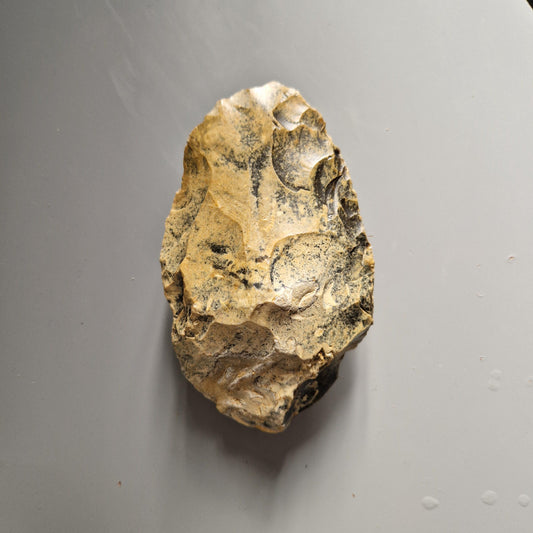 Large and Fine Lower Palaeolithic Acheulean Flint Handaxe / Biface. From Saint-Même-les-Carrières, Charente- France