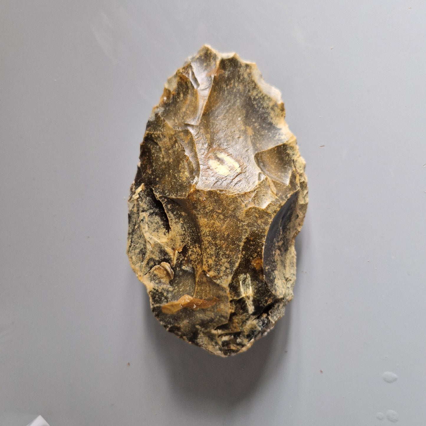 Large and Fine Lower Palaeolithic Acheulean Flint Handaxe / Biface. From Saint-Même-les-Carrières, Charente- France