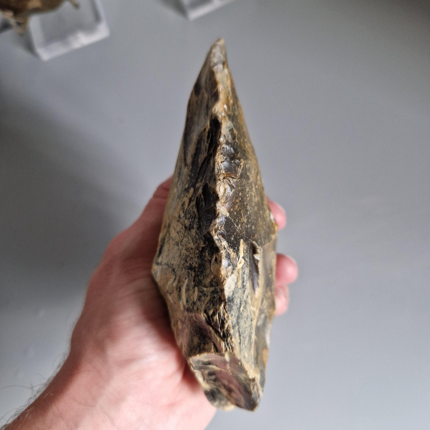 Large and Fine Lower Palaeolithic Acheulean Flint Handaxe / Biface. From Saint-Même-les-Carrières, Charente- France