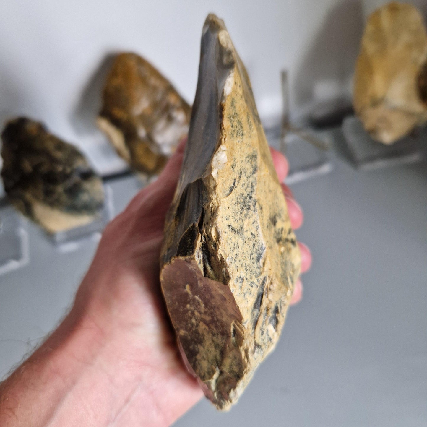 Large and Fine Lower Palaeolithic Acheulean Flint Handaxe / Biface. From Saint-Même-les-Carrières, Charente- France