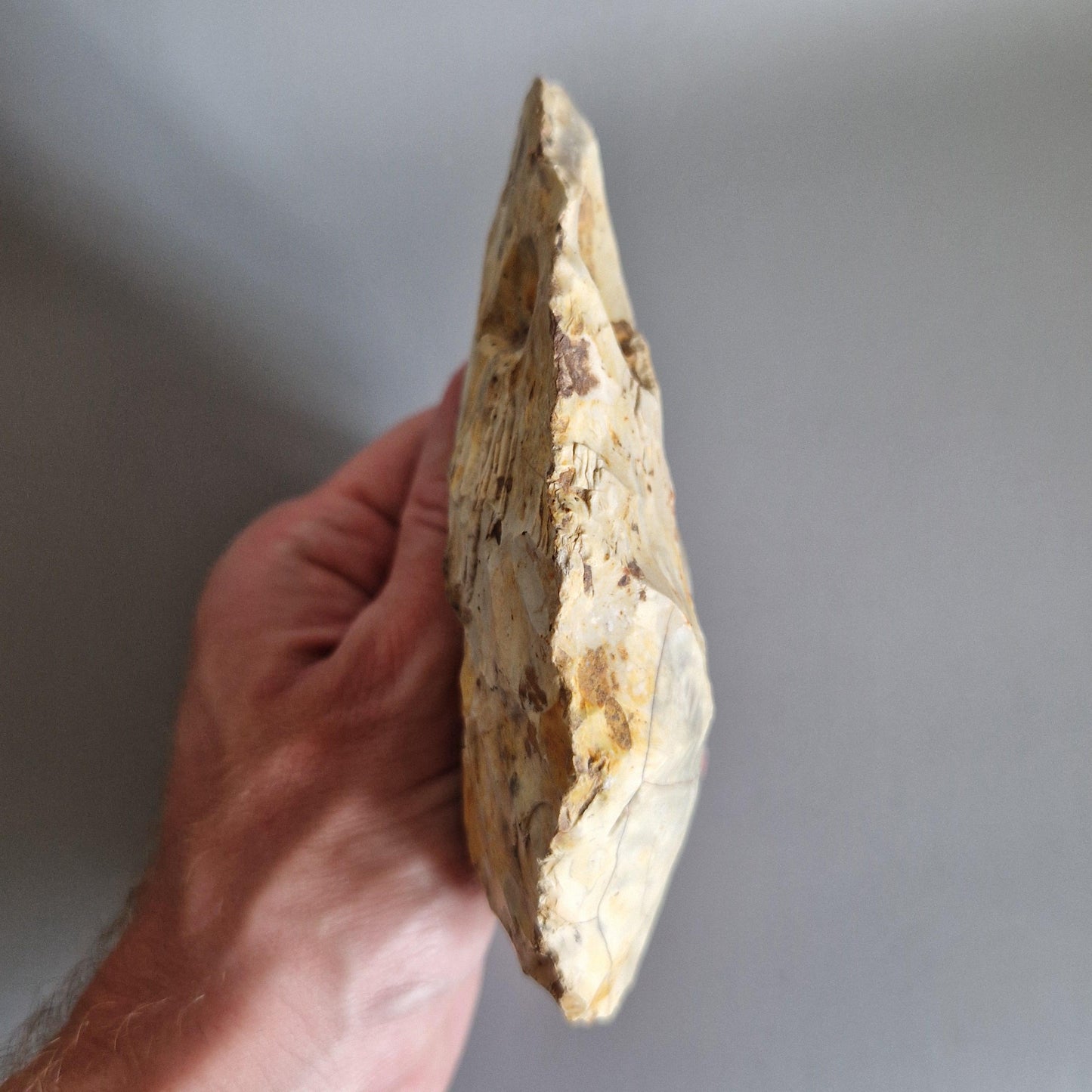 Large Ovate Palaeolithic Handaxe / Biface. Made by Neanderthal, from the Yonne area of France