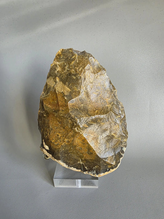 Museum Standard Lower Palaeolithic  Flint Handaxe. From Saint-Même-les-Carrières, Charente- France. Acheulean Biface