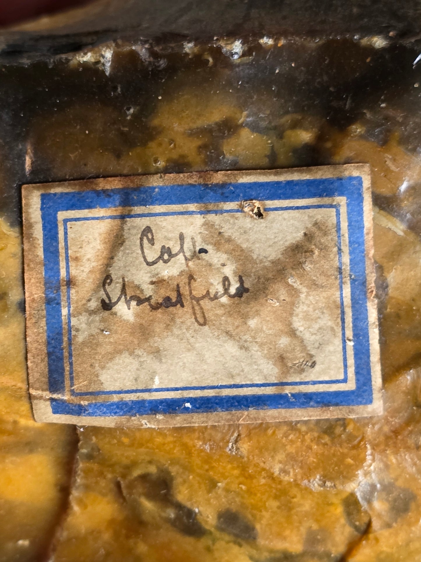 Huge Museum Standard British Lower Palaeolithic Flint Handaxe. Found 1901 in Farnham, Surrey. Ex Captain Streatfield Collection